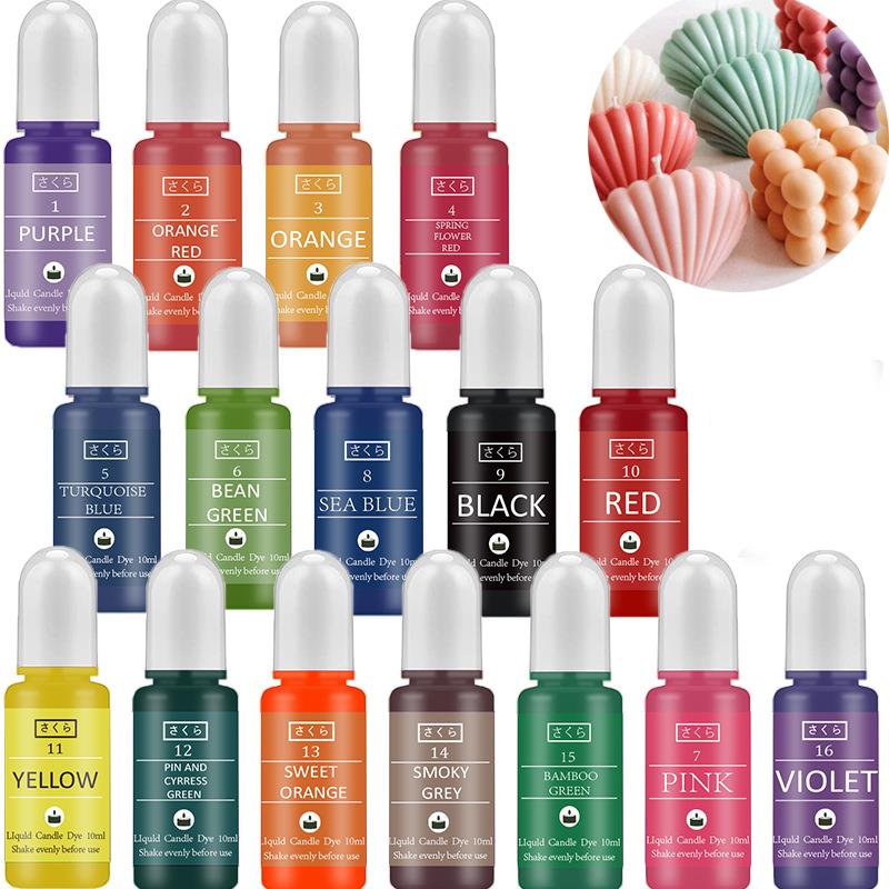 Candle Dye Chip - 10ml/Bottle Candle Wax Pigment Colorant Non-Toxic