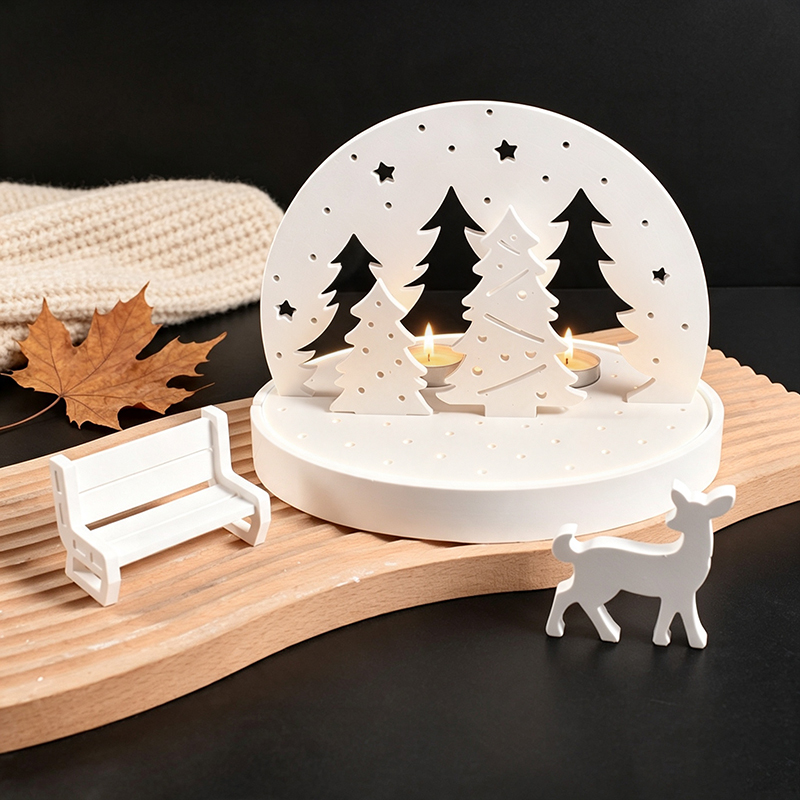 Candle Making Items - Christmas Elk Tealight Candle Holder Silicone