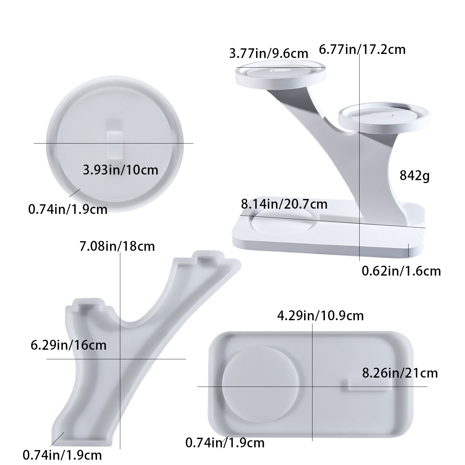 Candle Making Moulds - DIY epoxy resin mold candlestick holder