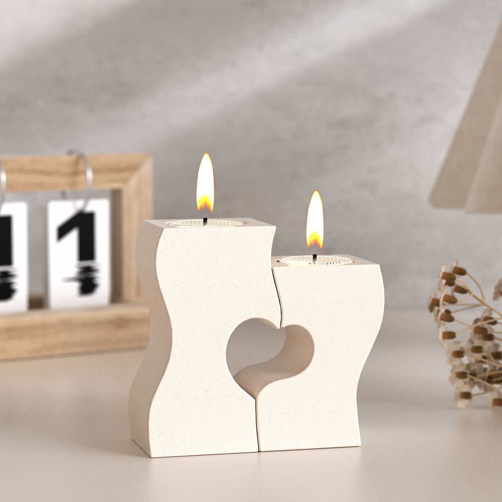 Candle Making Class - S Heart Candlestick Silicone Molds DIY