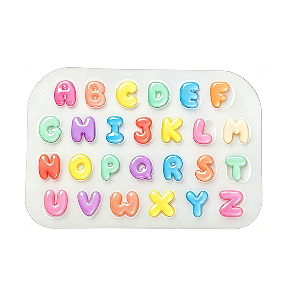 Candle Making Moulds - 2Pcs Mini Letter Silicone Mold Cute