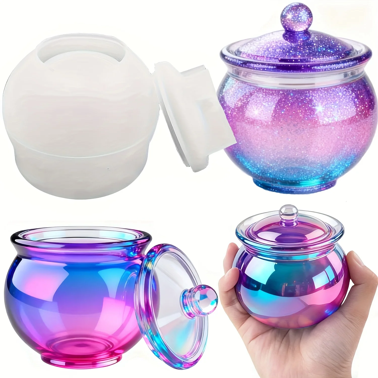 Candle Making Moulds - 1 set of round resin can