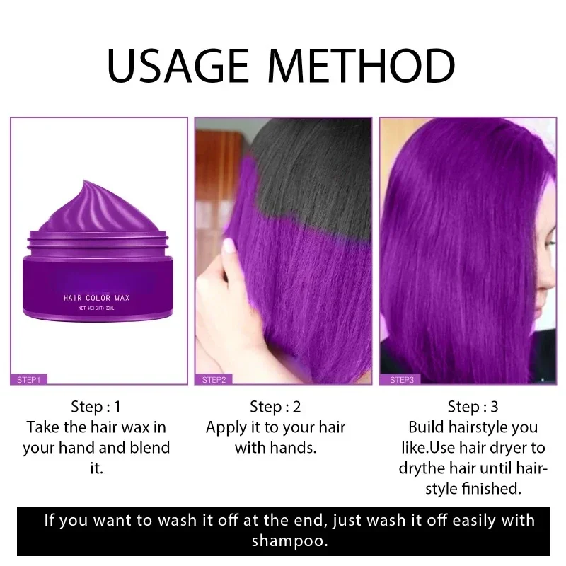 Temporary Dye Hair Wax Gray Ha - Candle Dye Chip recension och pris