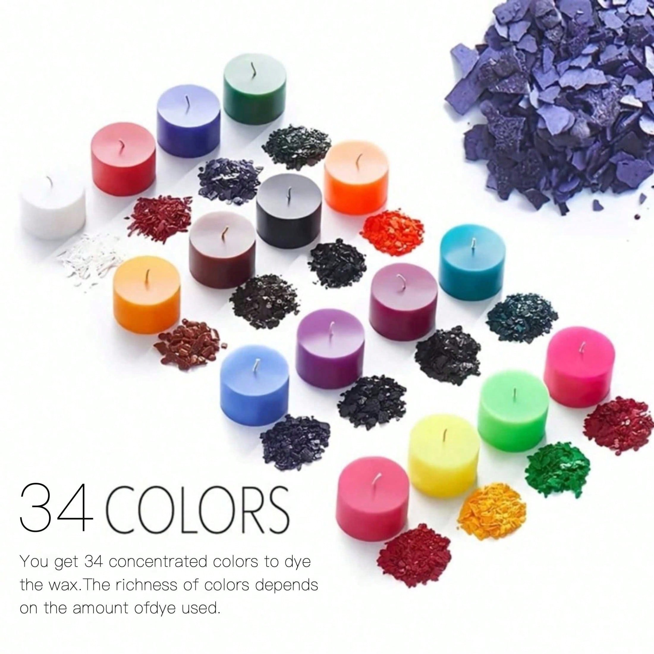 34-Color/16-Color/12-Color/6-C - Candle Dye Chip recension och pris