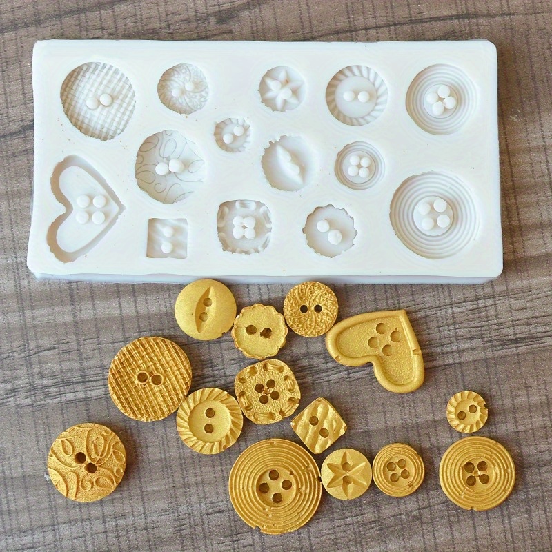 Buttons Shape Silicone Mold Si - Candle Making Items recension och pris