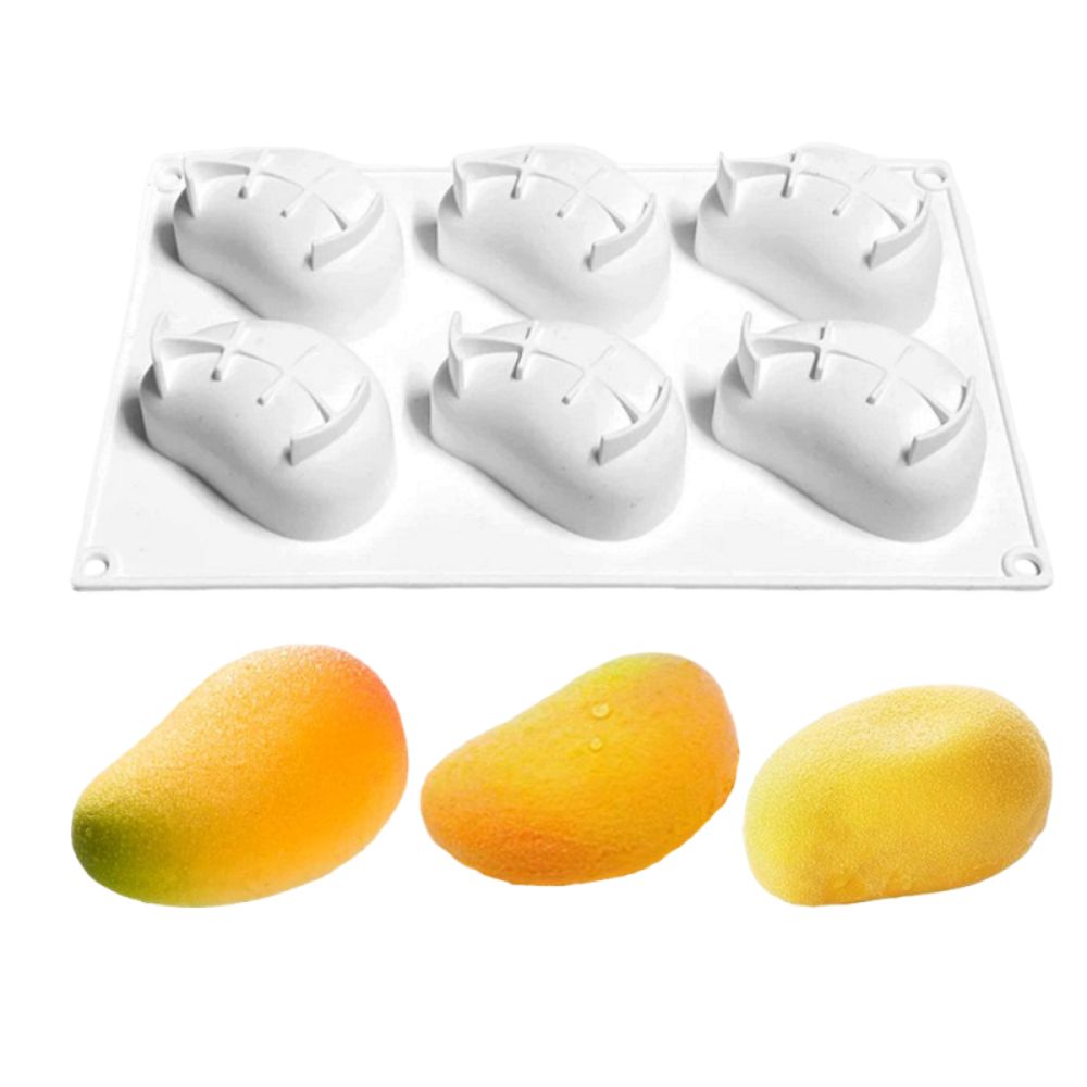 6 Cavity Mango Shaped Cake Mol - Candle Making Class recension och pris