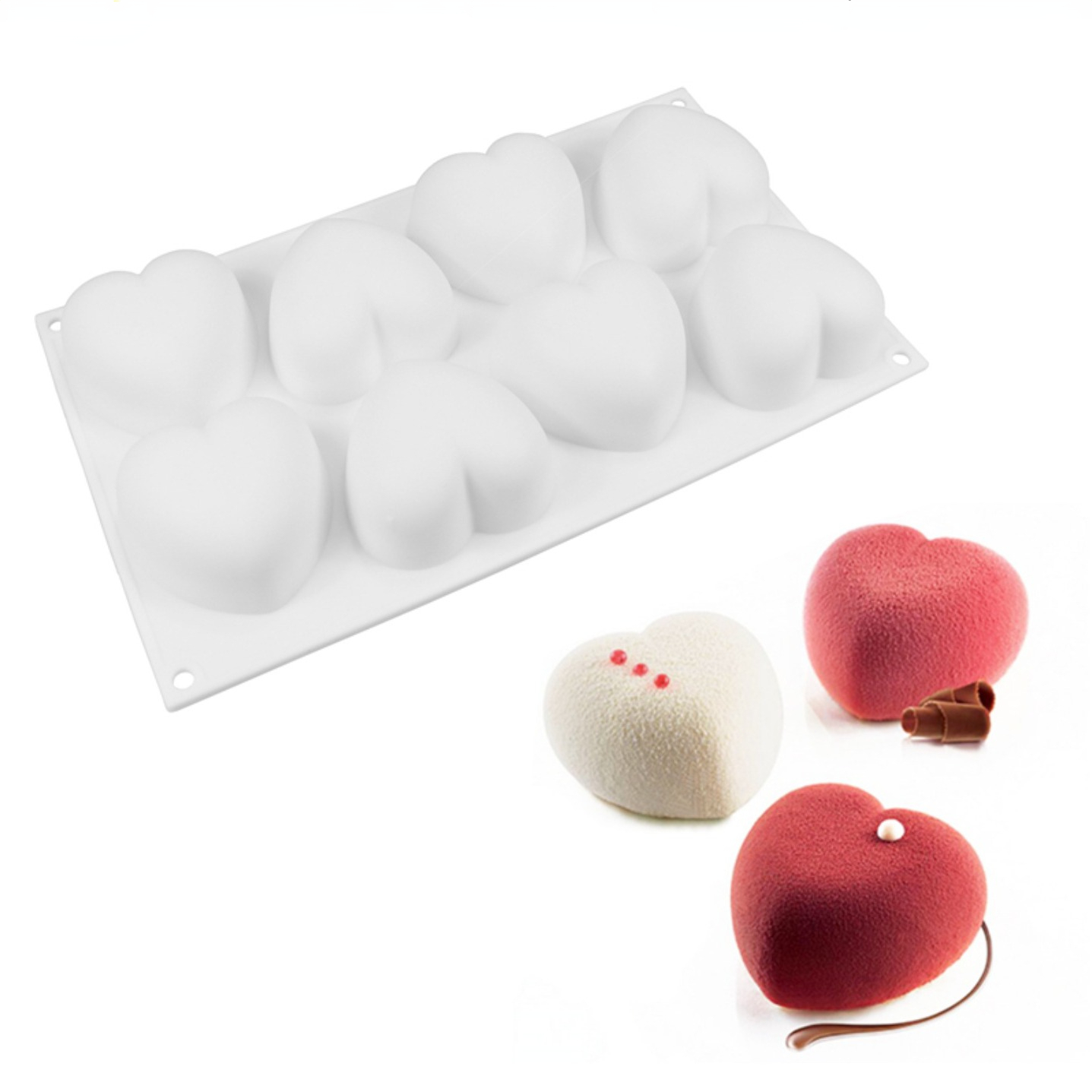 Love Heart Silicone Soap Mold  - Candle Making Items recension och pris