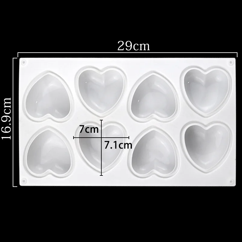 Love Heart Silicone Soap Mold  - Candle Making Items recension och pris