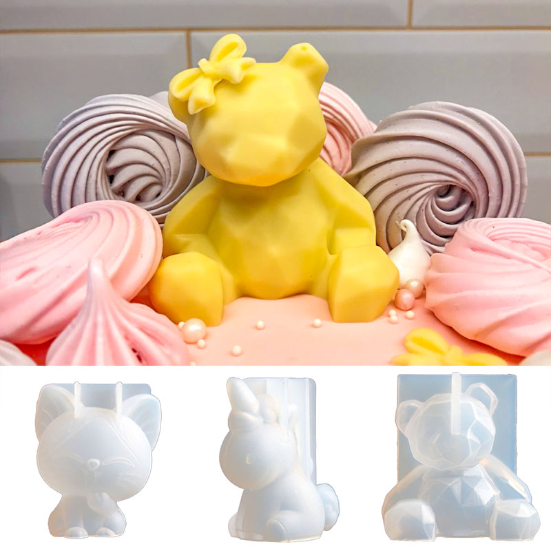3D Stereo Bear Silicone Mold D - Candle Making Activity recension och pris
