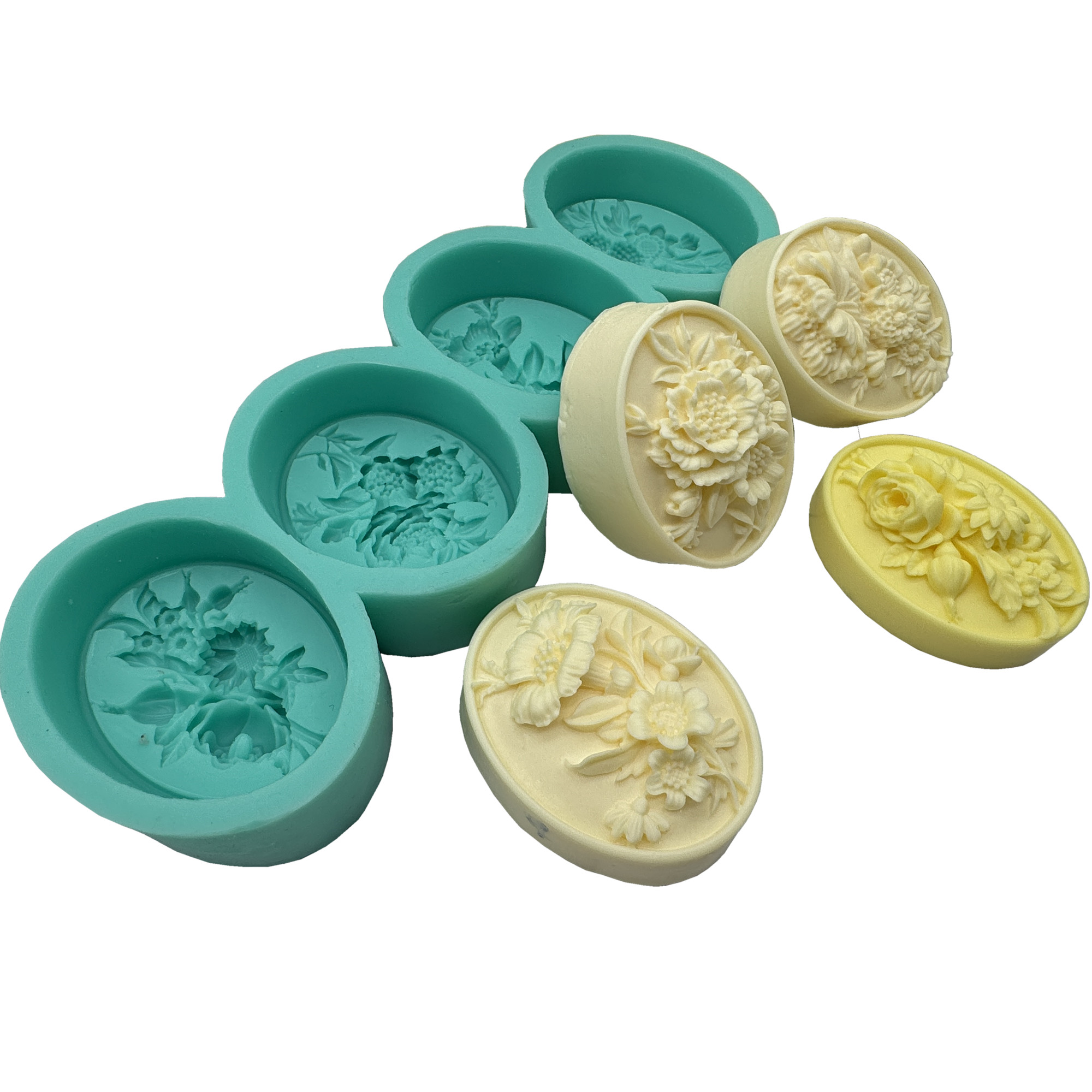 4Cavity Oval Flower 3D Soap Mo - Candle Making Fragrances recension och pris