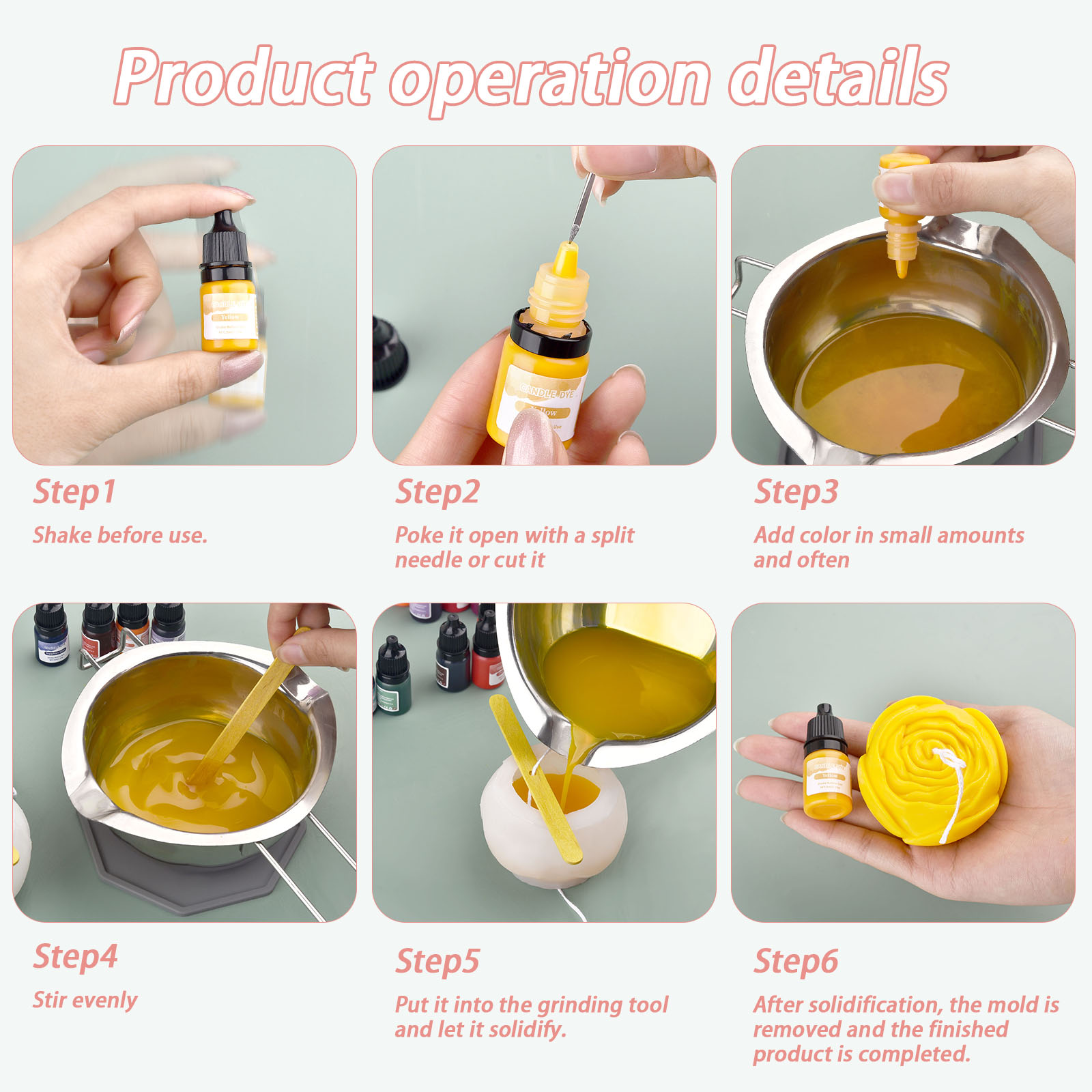 5ml/Bottle Candle Wax Pigment  - Candle Dye Chip recension och pris