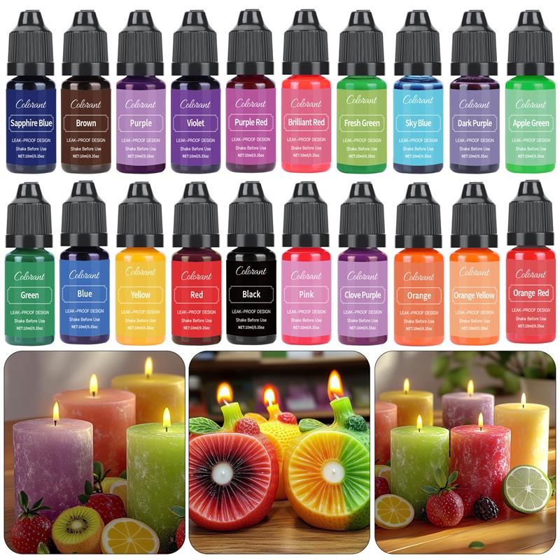 20 Colors Candle Wax Pigment C - Candle Dye Chip recension och pris