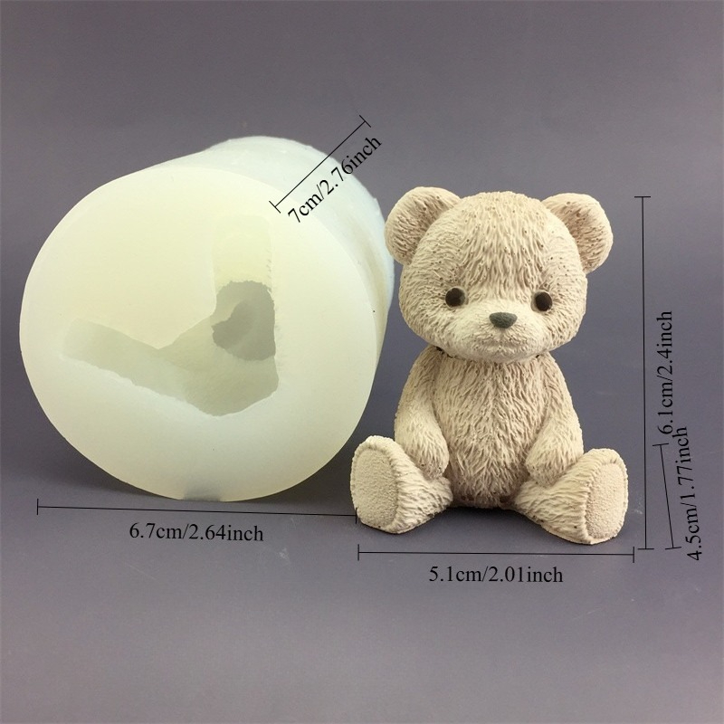 Cute Bear Honey Jar Silicone C - Candle Making Activity recension och pris