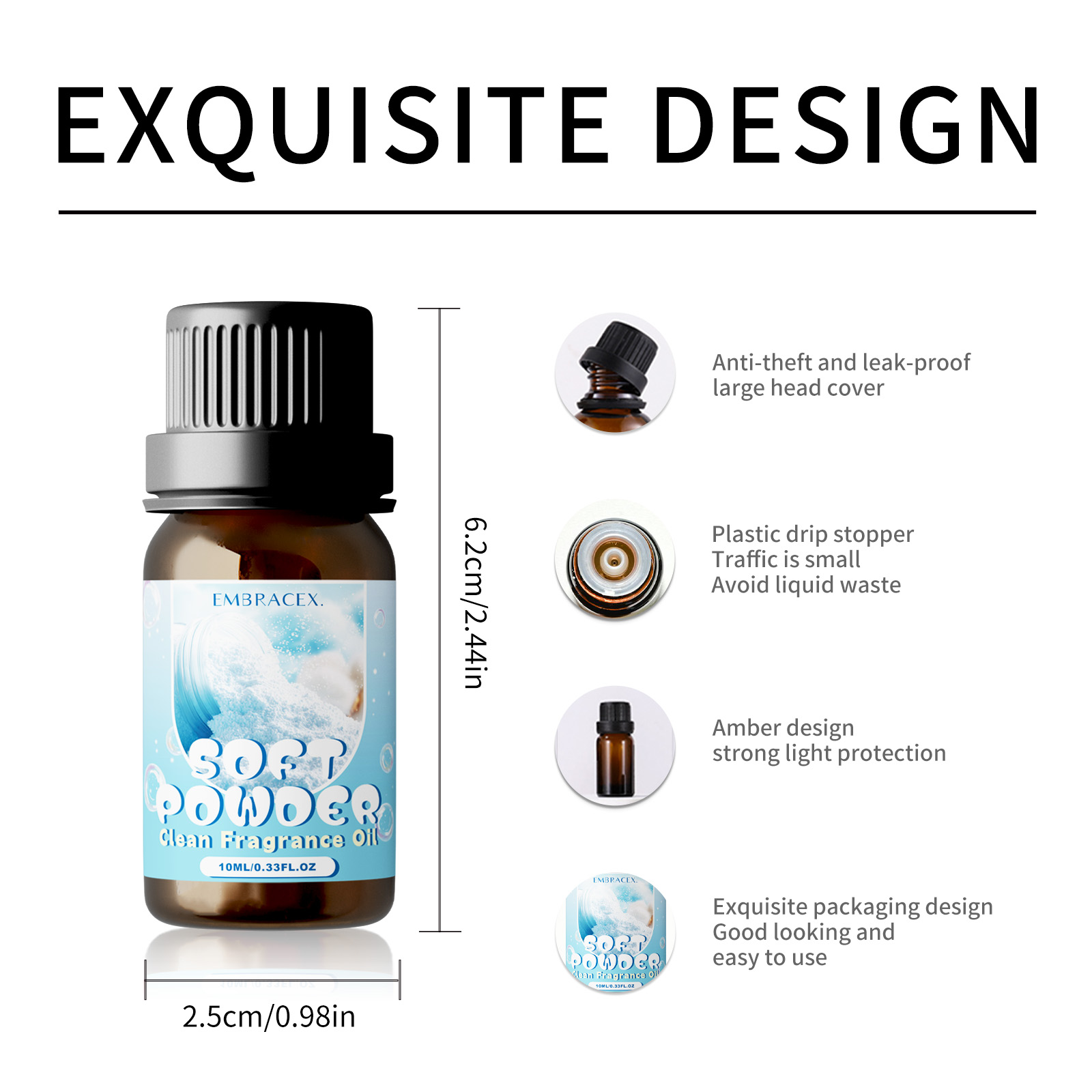 10ml Soft Powder Essential Oil - Candle Making Fragrances recension och pris